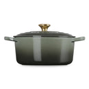 Panela Le Creuset Redonda Signature Thyme com Pegador Dourado 3,3L 22cm