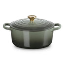 Panela Le Creuset Redonda Signature Thyme com Pegador Dourado 5,3L 26cm