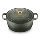 Panela Le Creuset Redonda Signature Thyme com Pegador Dourado 5,3L 26cm