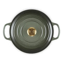 Panela Le Creuset Redonda Signature Thyme com Pegador Dourado 5,3L 26cm
