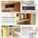 Penteadeira com Tampo Canelado e Espelho com LED